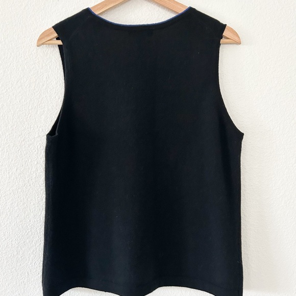 Women’s CASHMERE Top Lauren Hansen Tank Black Sleeveless Office Siren Spring - Picture 4 of 6